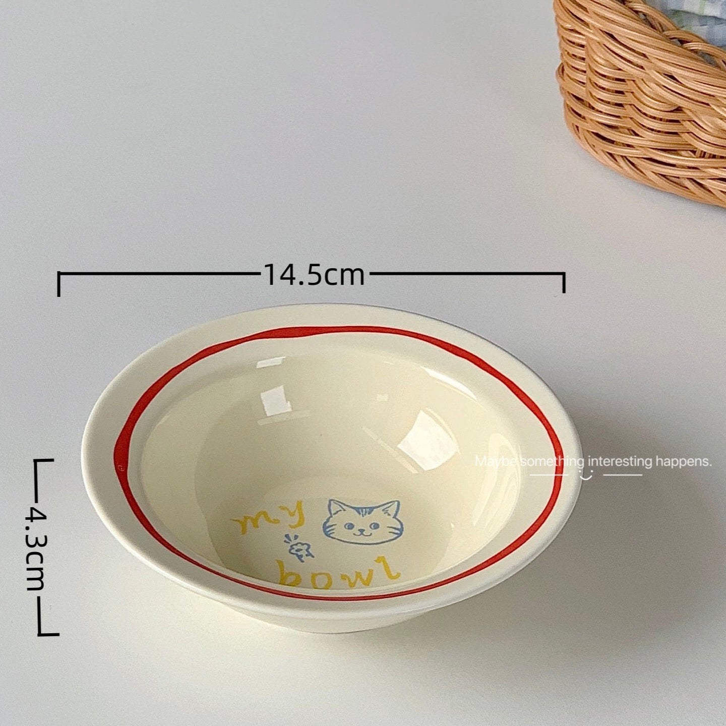 Cream-Colored Cat Doodle Ceramic Series