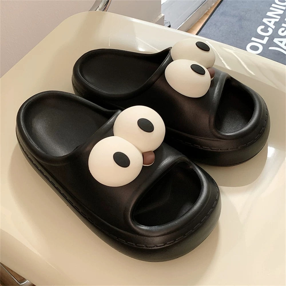 Funny Big-Eyed Platform Slippers