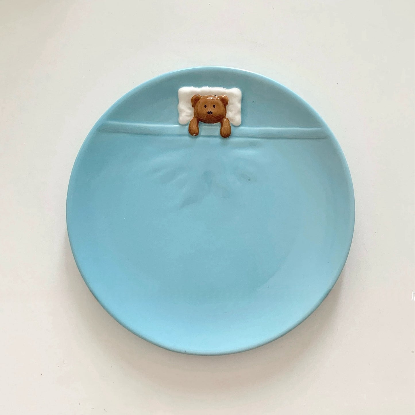 Bear in Blanket Ceramic Plate
