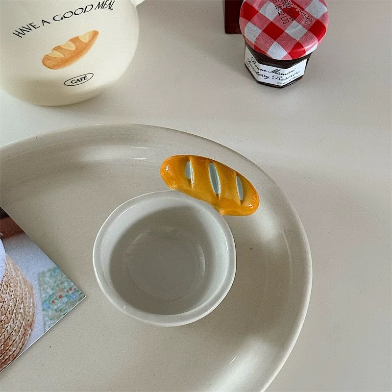 Bread & Pretzel Ceramic Sauce Dish (Light Version)