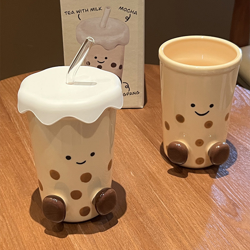 Bubble Milk Tea Ceramic Cup (Gift Box)