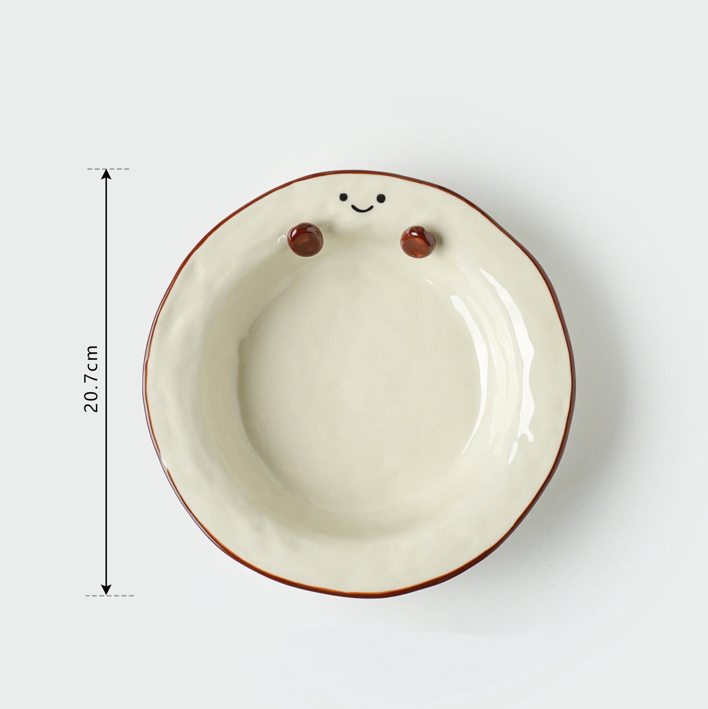 Smiley Bean Ceramic Deep Plate