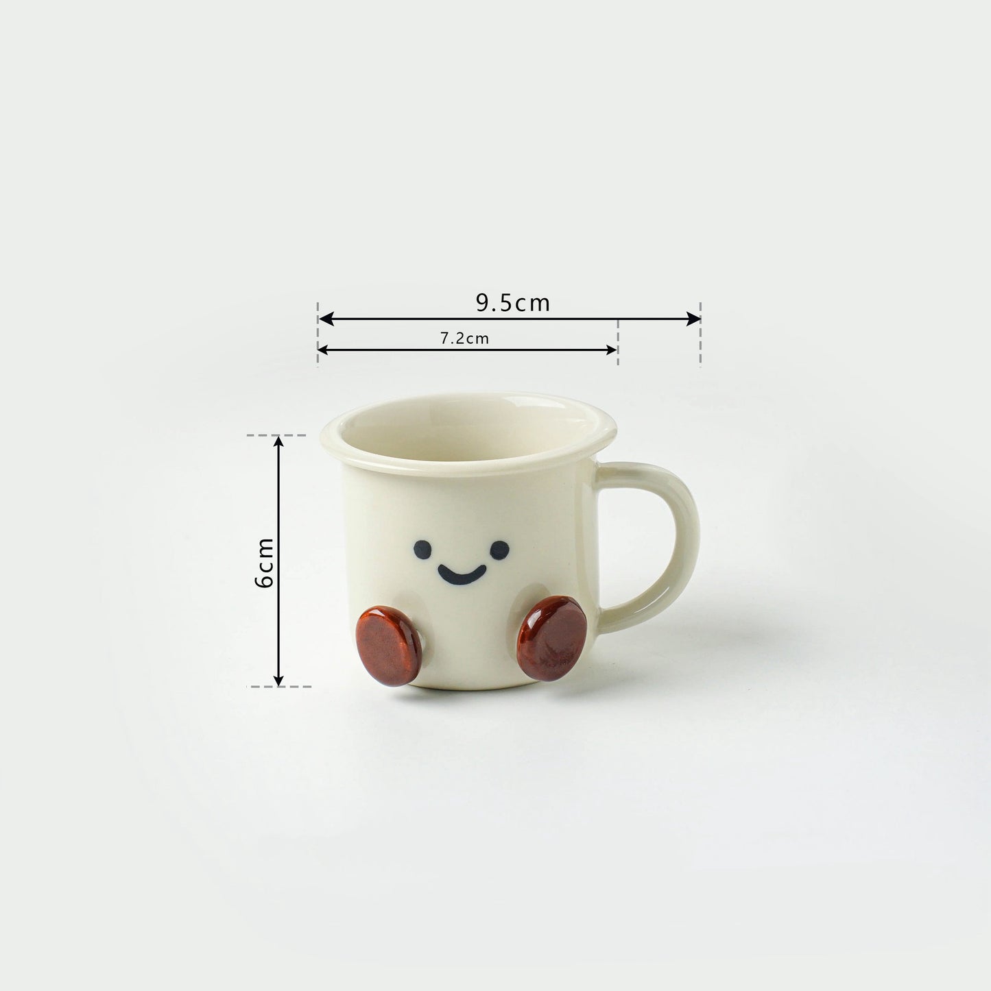 Smiley Bean Ceramic Mini Espresso Cup