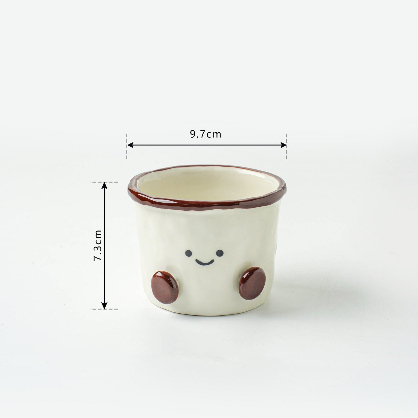 Smiley Bean Ceramic Coffee Cup