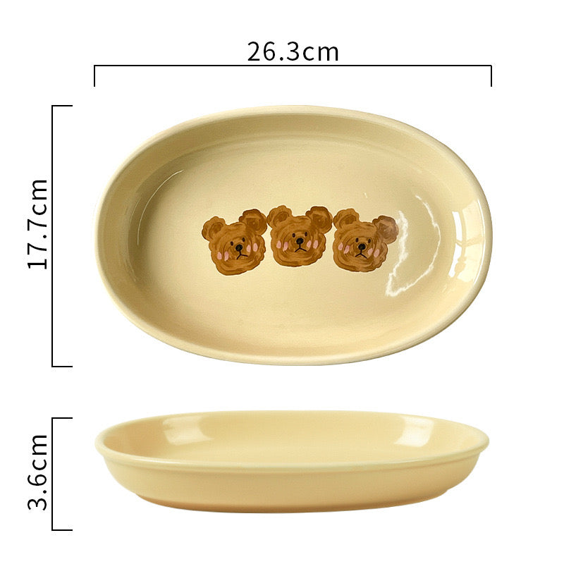 NOEMO Bear Oval Plate