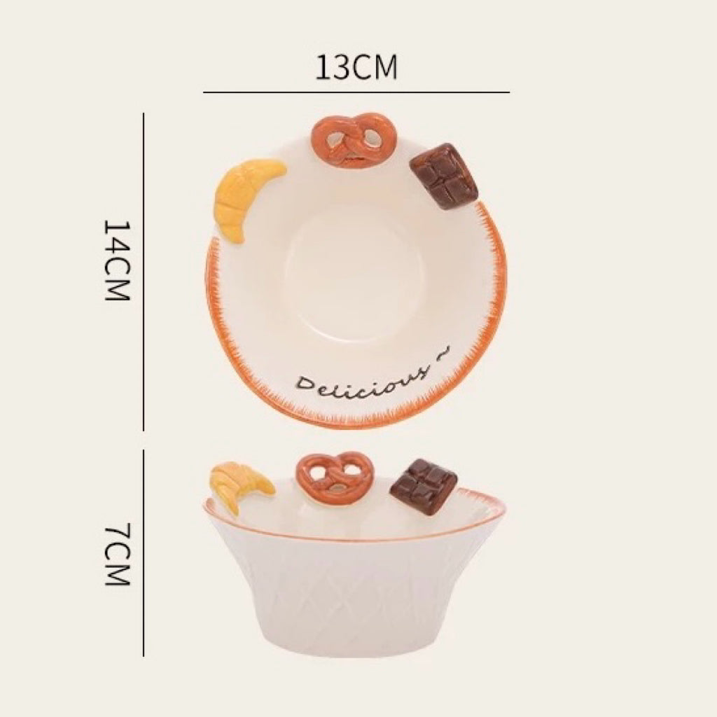 Bread & Dessert Ceramic Tableware Gift Set