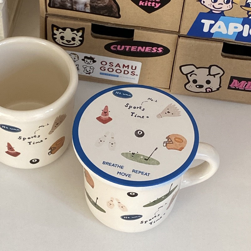 Sports Doodle Ceramic Mug