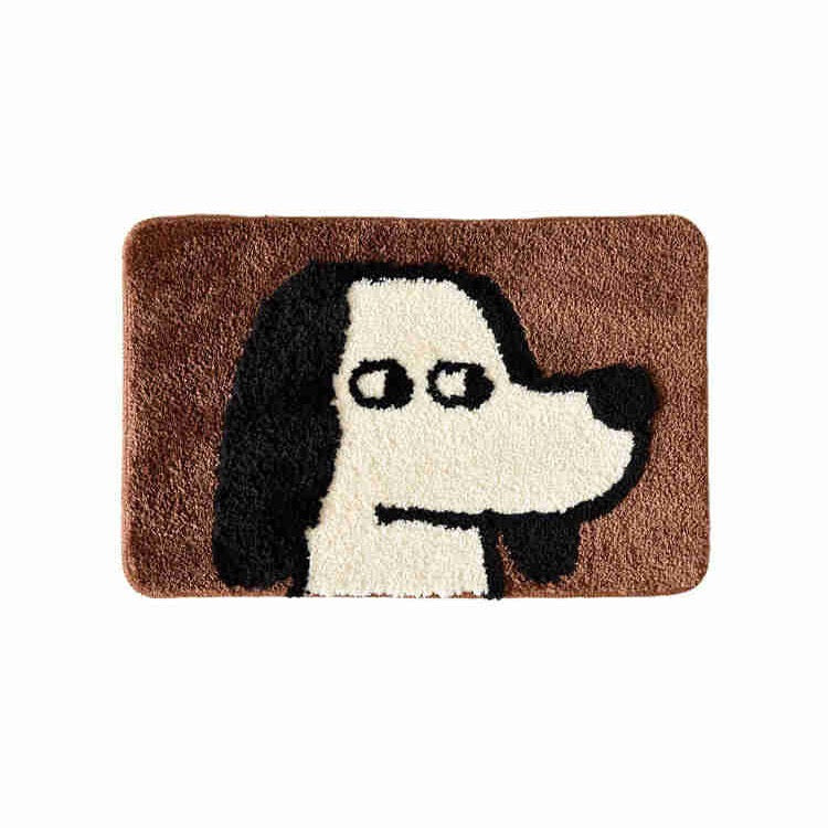 Cute Dog Tufted Absorbent Floor Mat