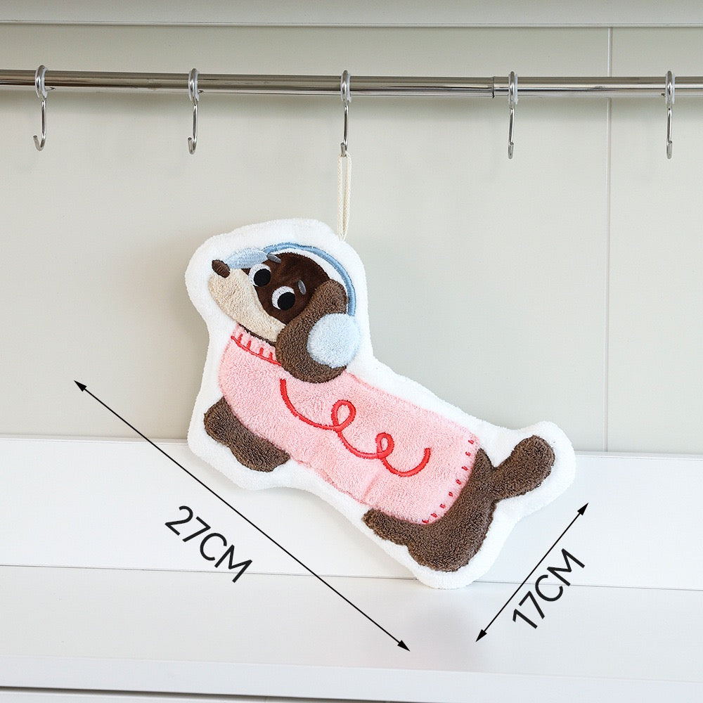 Essuie-mains mignon motif Teckel