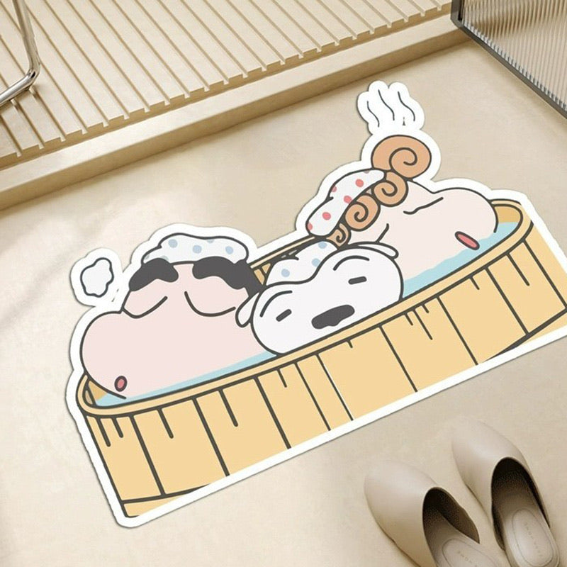 Crayon Shin-Chan Hot Spring Diatomaceous Earth Bath Mat - Large Size