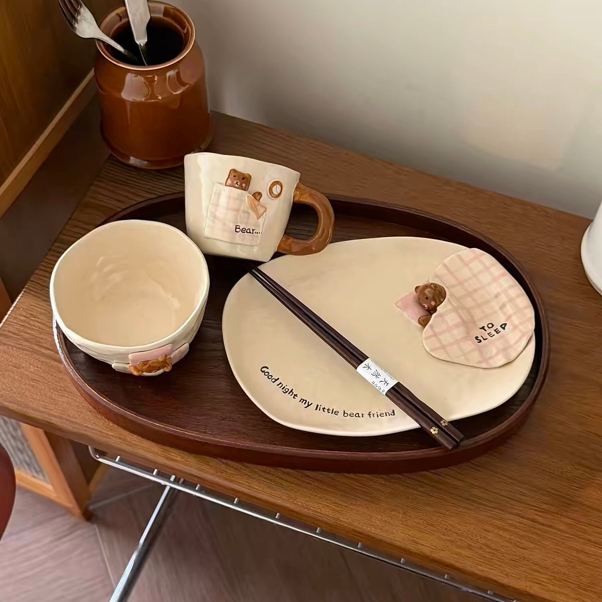 Vintage Sleepy Bear Ceramic Collection