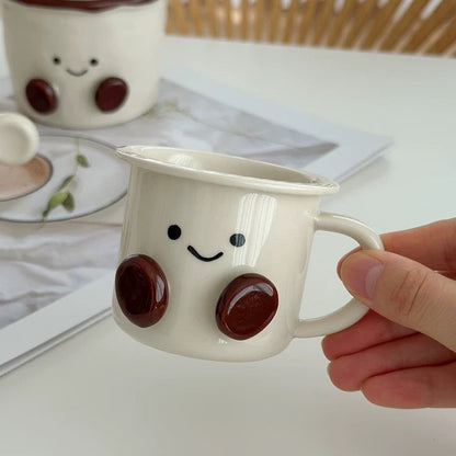 Smiley Bean Ceramic Mini Espresso Cup
