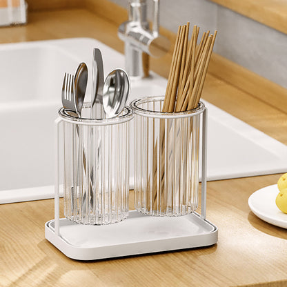 Dual Cup Utensil Draining Rack