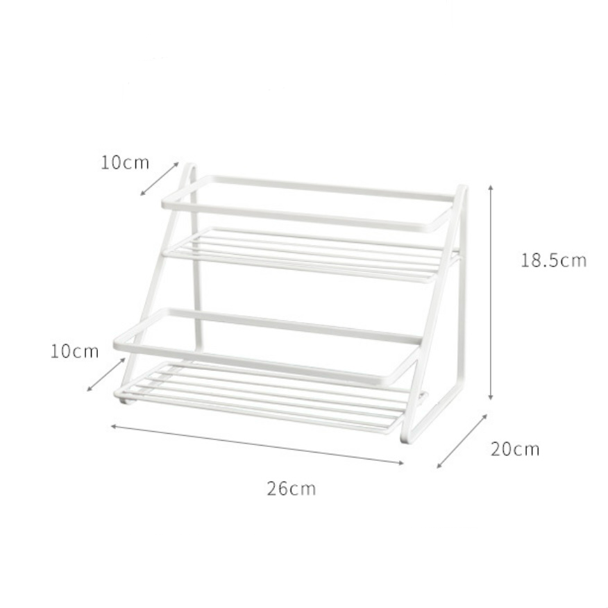 Two-Tier Iron Spice Rack — Kitchen & Bathroom Storage