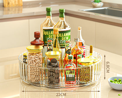 Transparent 360° Rotating Organizer Tray