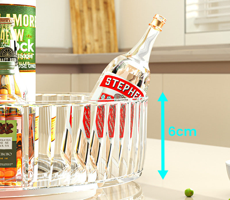 Transparent 360° Rotating Organizer Tray
