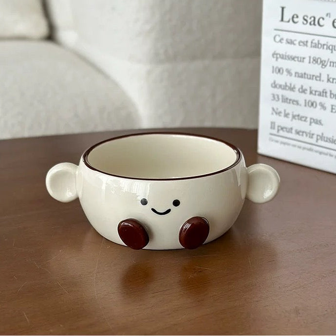 Smiley Bean Ceramic Mini Bowl