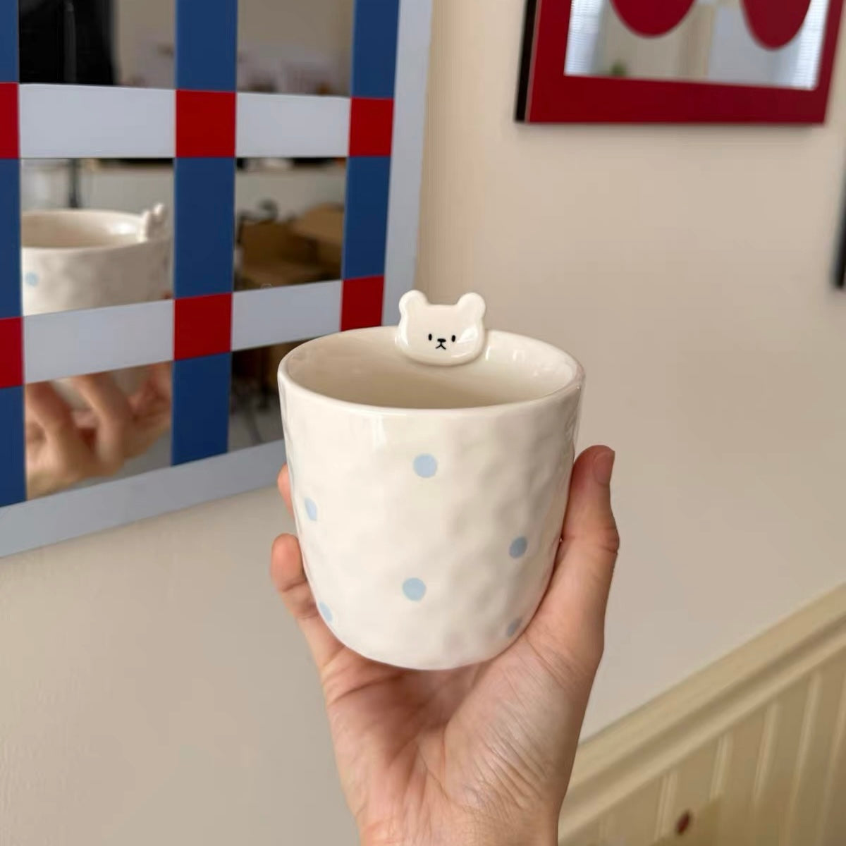 Cute Bear Embossed Ceramic Mug