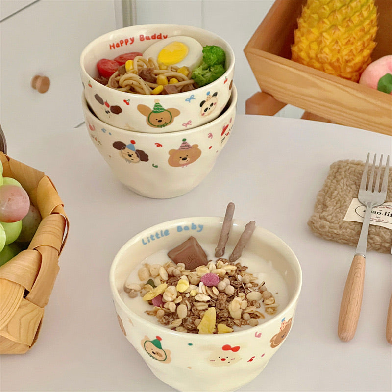 Cream-Colored Handcrafted Ceramic Bowl