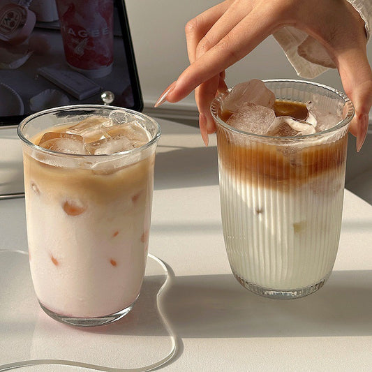Rolled Rim Clear Glass Cup