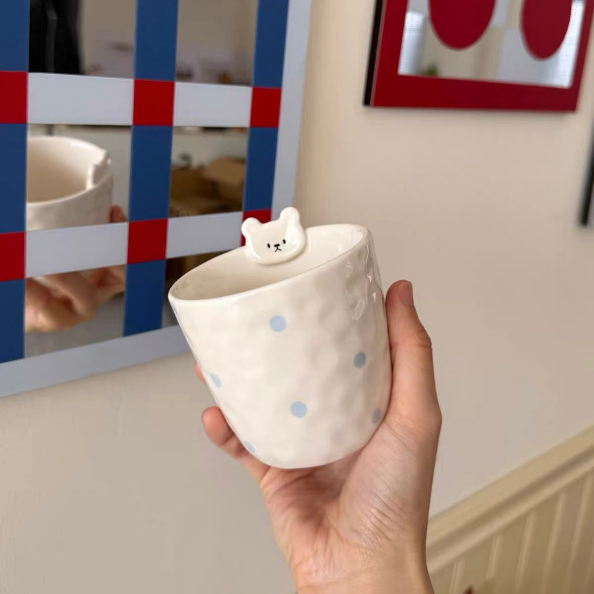 Cute Bear Embossed Ceramic Mug