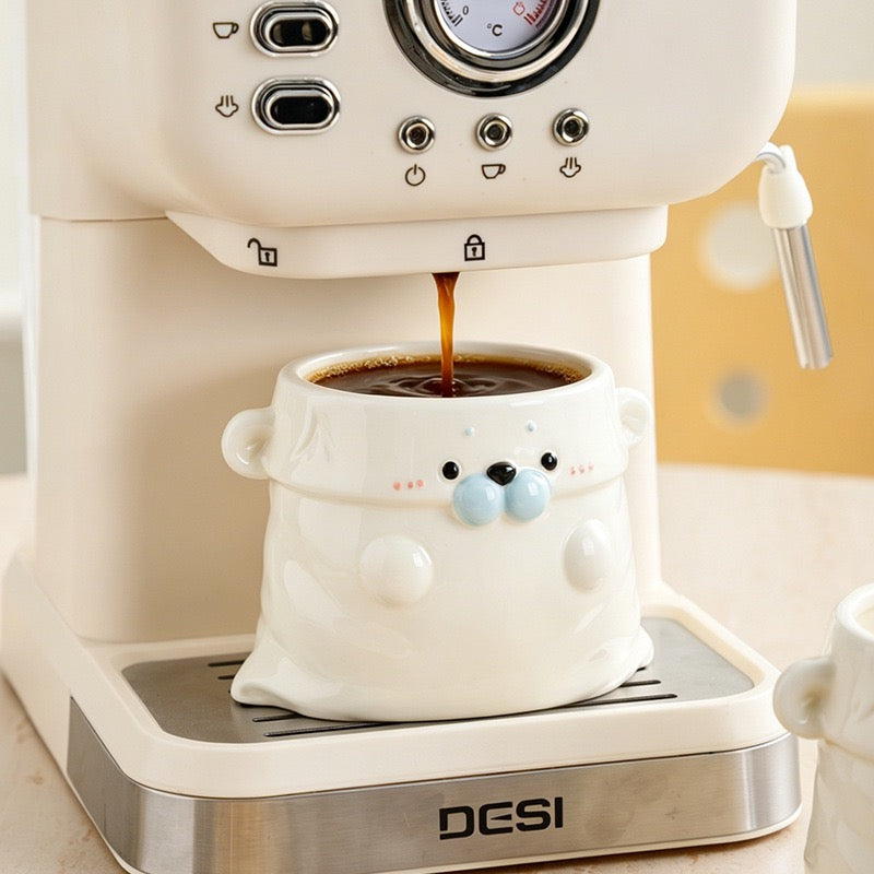 Cute White Seal Multi-Purpose Ceramic Cup