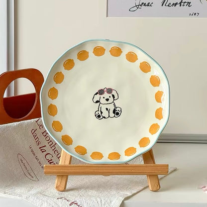 Cute Dalmatian 5-Piece Ceramic Dinnerware Set