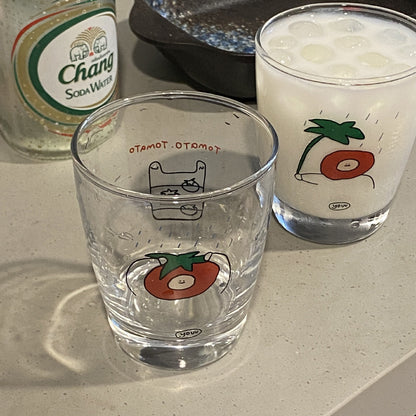 Tomato Pattern Glass Cup