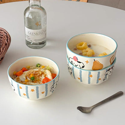 Cute Dalmatian Ceramic Rice Bowl