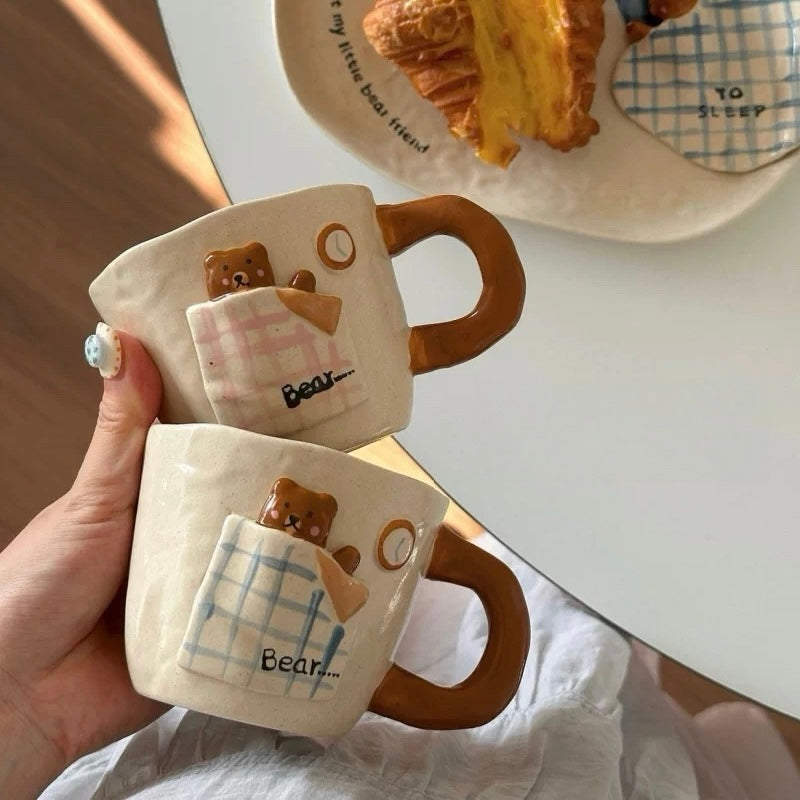 Vintage Sleepy Bear Ceramic Collection