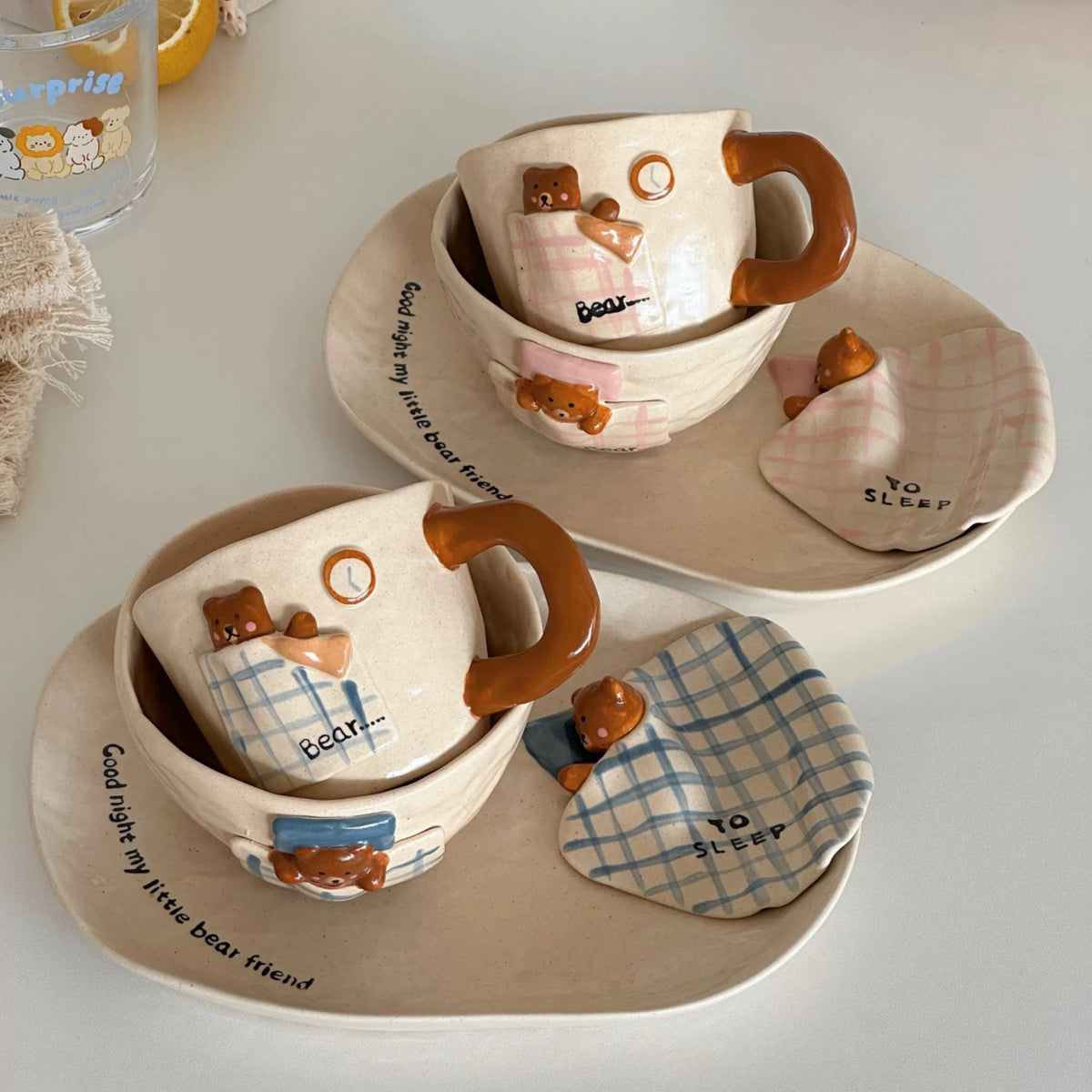 Vintage Sleepy Bear Ceramic Collection