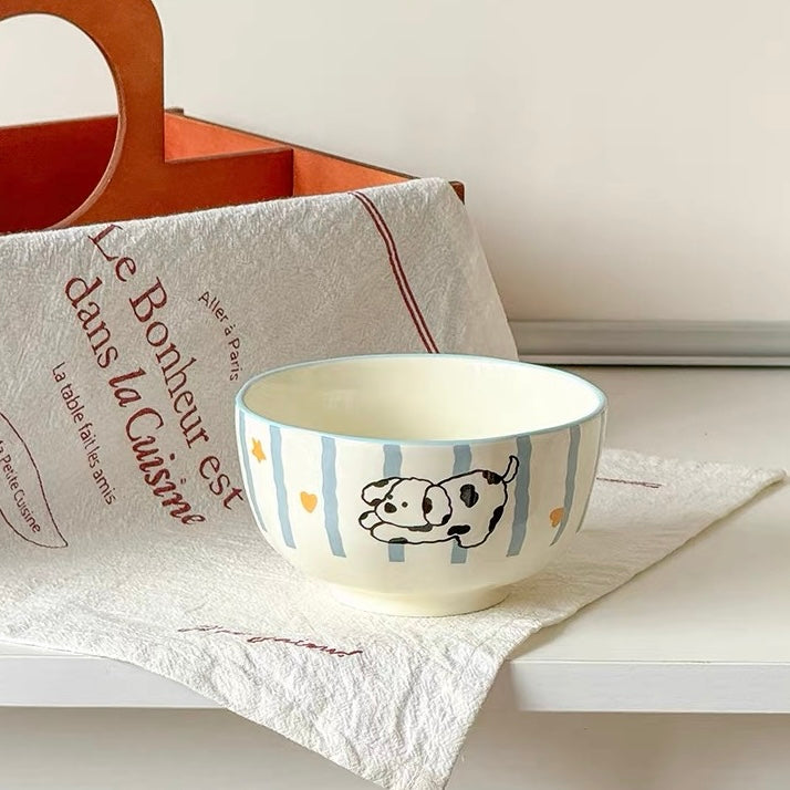 Cute Dalmatian Ceramic Rice Bowl