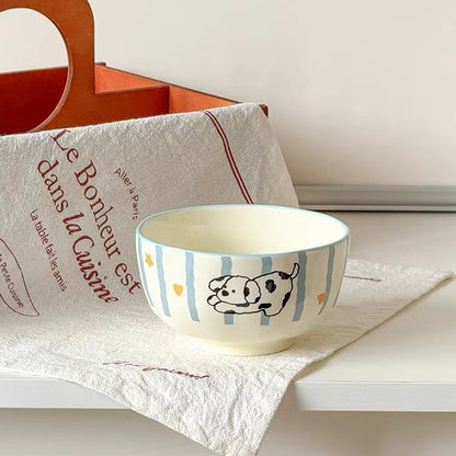 Cute Dalmatian Ceramic Rice Bowl