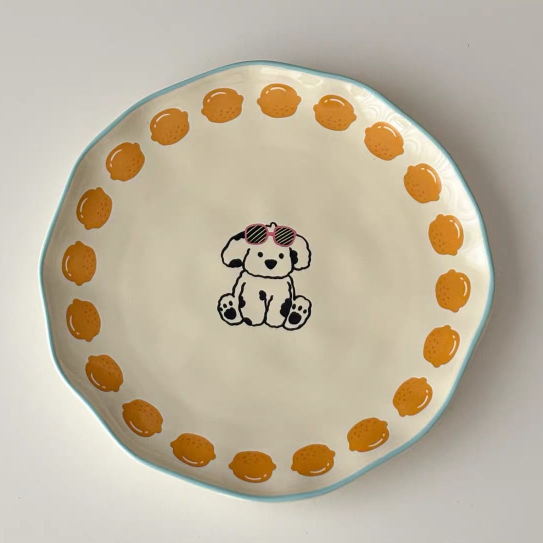 Cute Dalmatian Ceramic Dinner Plate