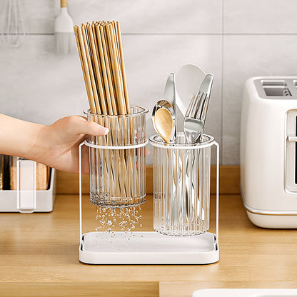 Dual Cup Utensil Draining Rack