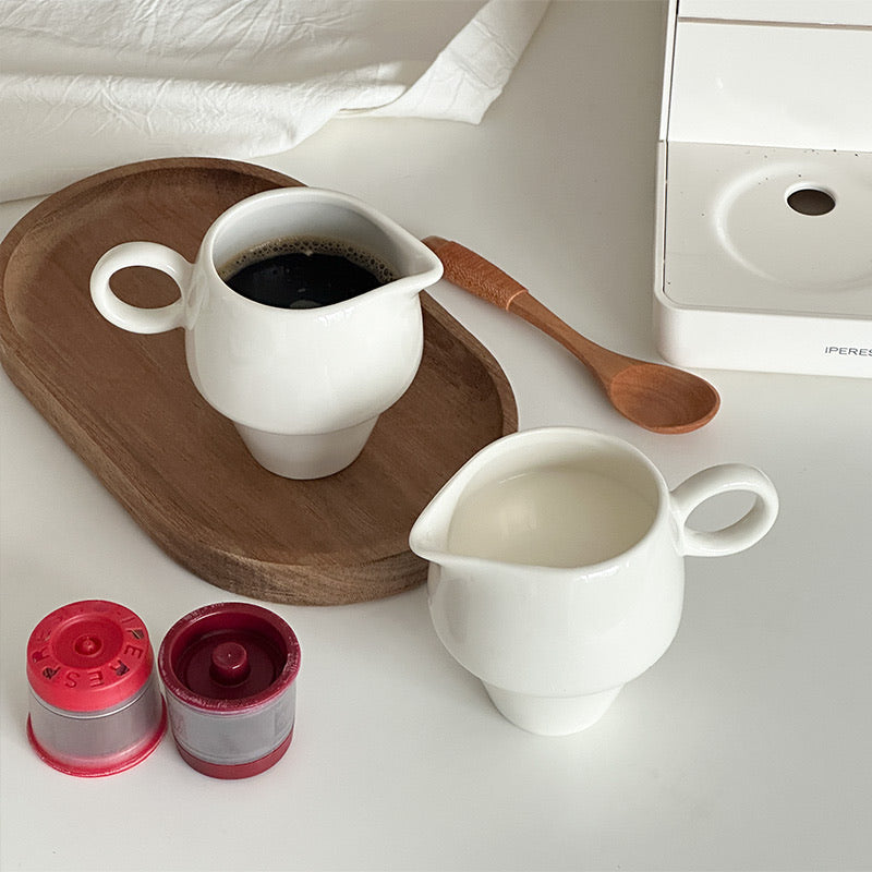 White Ceramic Creamer Jug