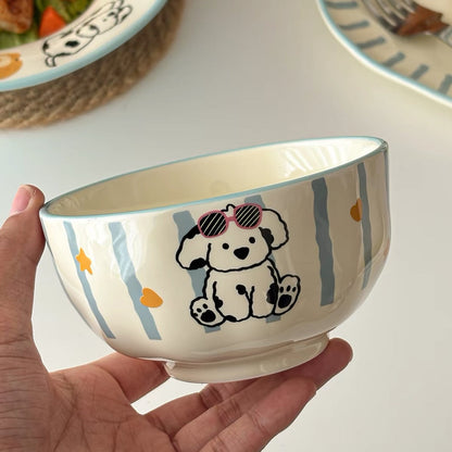 Cute Dalmatian Ceramic Rice Bowl