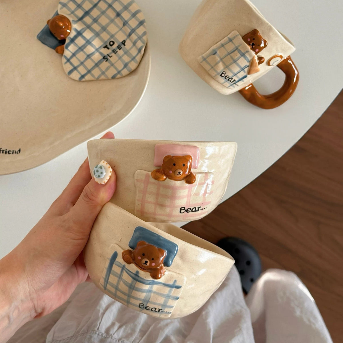 Vintage Sleepy Bear Ceramic Collection