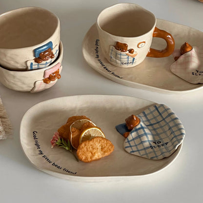 Vintage Sleepy Bear Ceramic Collection