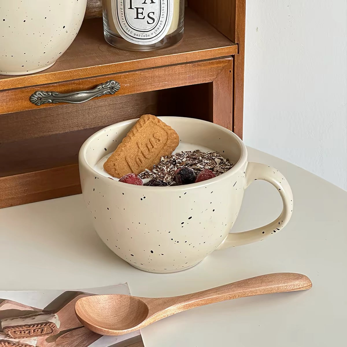 Speckled Ceramic Oatmeal Mug