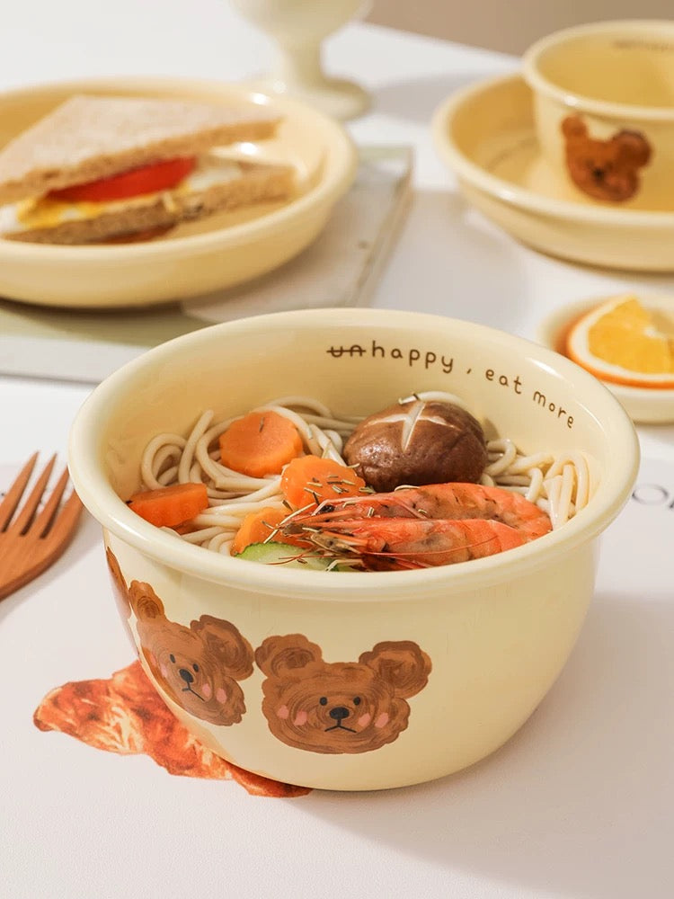 NoEmo Bear Ceramic Noodle Bowl