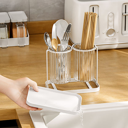 Dual Cup Utensil Draining Rack