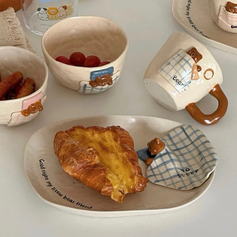 Vintage Sleepy Bear Ceramic Collection