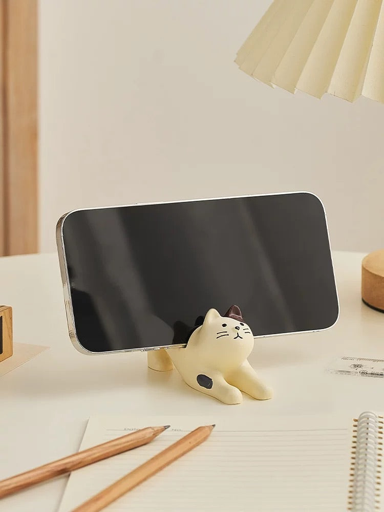Belly-Up Cat Phone Stand