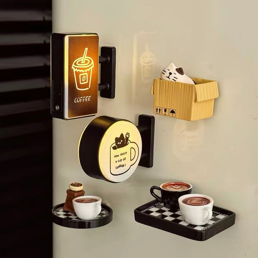 Coffee Corner Light-Up Fridge Magnet