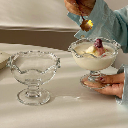 Minimalist Petal Glass Dessert Cup