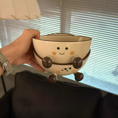 Cute Blushing Smiley Ceramic Bowl
