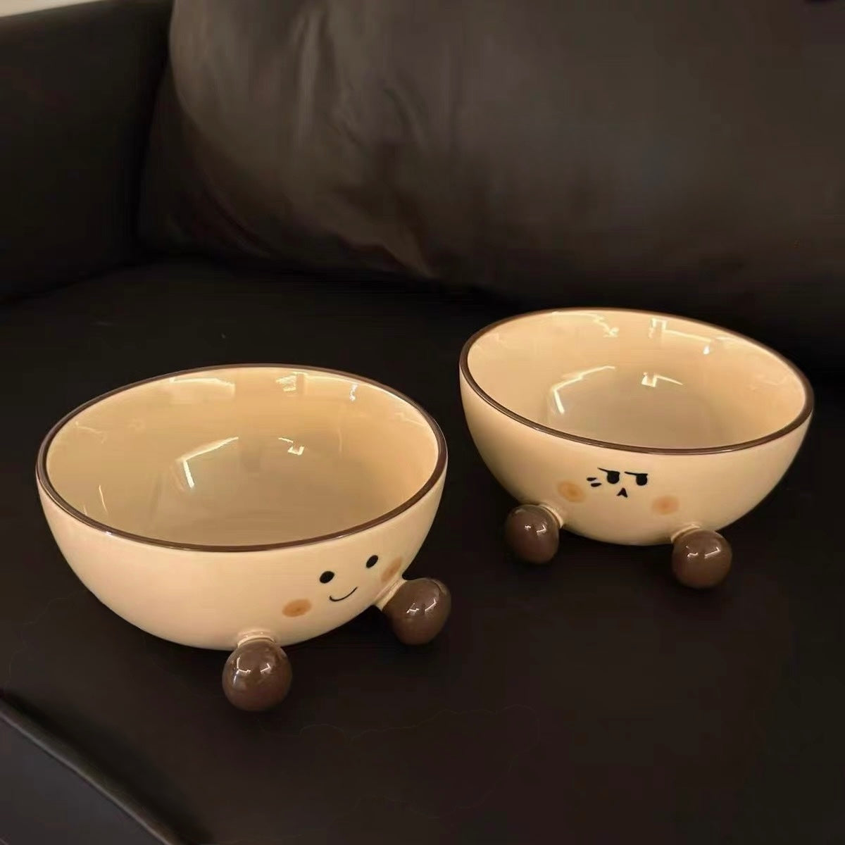 Cute Blushing Smiley Ceramic Bowl