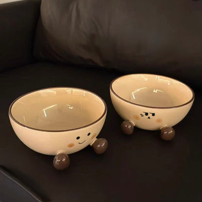 Cute Blushing Smiley Ceramic Bowl