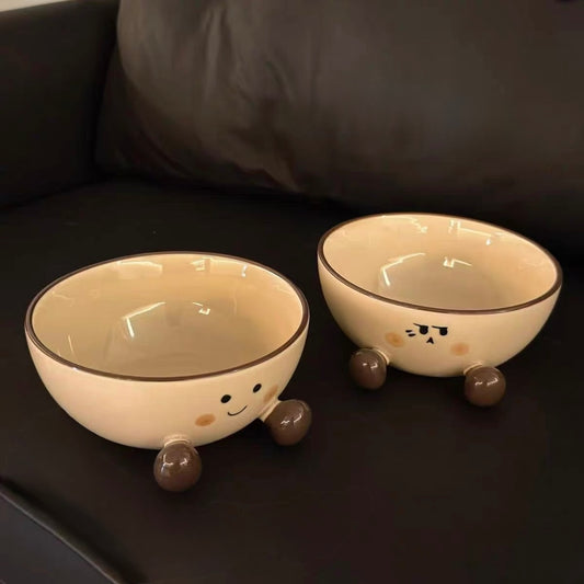 Cute Blushing Smiley Ceramic Bowl